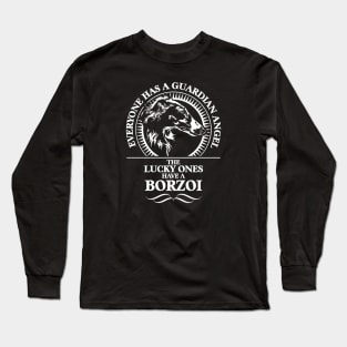 Borzoi Guardian Angel dog saying Long Sleeve T-Shirt